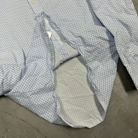 Spier & Mackay Handmade Dress Shirt Slim Cotton Long Sleeve Dot 15 1/2 Medium - Picture 6 of 9